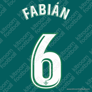 2017-18 Real Betis Away Name Set #6 FABIAN (Repro)