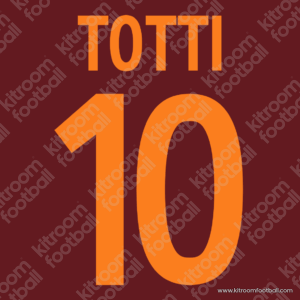 2002-03 UEFA Champions League As Roma Home Name Set #10 TOTTI