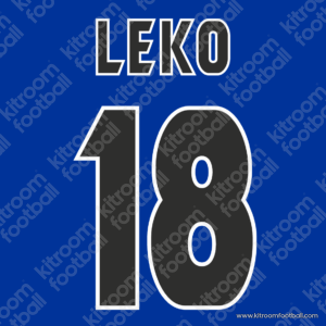 2001-03 Malaga CF Home Name Set #18 LEKO (Repro) - Image 1