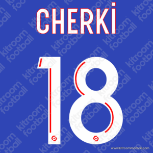2023-24 Ligue One Olympique Lyon Away Name Set #18 CHERKI (Repro)