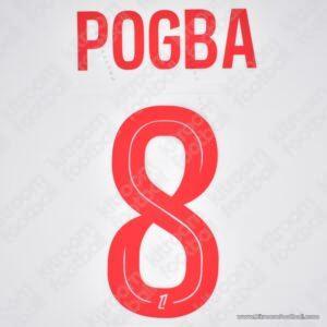 2025-26 AS Monaco Ligue One Home Name Set #8 POGBA (Repro)