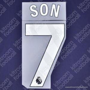 2023-26 Premier League Tottenham Away Name Set #7 SON (Repro)
