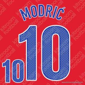 2010-11 Croatia Home Name Set #10 MODRIC (Repro)