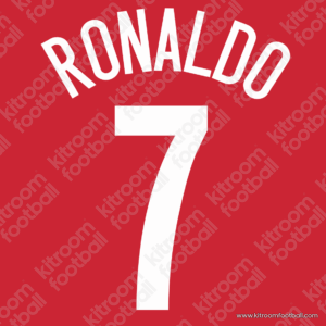 2004-06 Manchester United Home Name Set #7 Cristiano RONALDO Cup (Repro) - Image 1