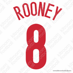 2004-06 Manchester United Away Name Set #8 ROONEY (Repro) - Image 1