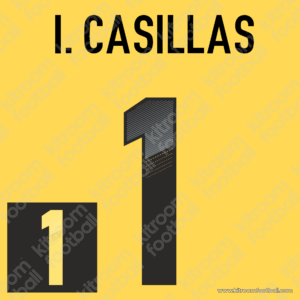 2012 UEFA Euro Spain Goalkeeper Name Set #1 Iker CASILLAS (Repro)