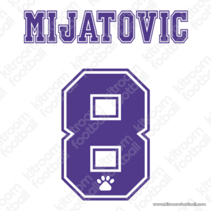 1996-97 Real Madrid Home Name Set #8 MIJATOVIC (Kelme) (Repro)