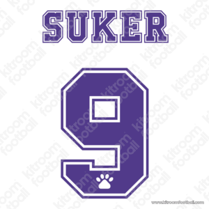1996-97 Real Madrid Home Name Set #9 SUKER (Kelme) (Repro)