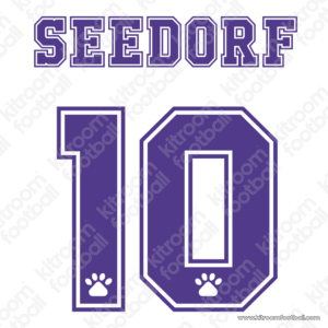 1996-97 Real Madrid Home Name Set #10 SEEDORF (Kelme) (Repro)