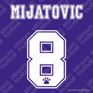 1996-97 Real Madrid Away Name Set #8 MIJATOVIC (Kelme) (Repro)