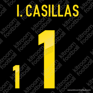 2012 UEFA Euro Spain Goalkeeper Name Set #1 Iker CASILLAS (Repro)