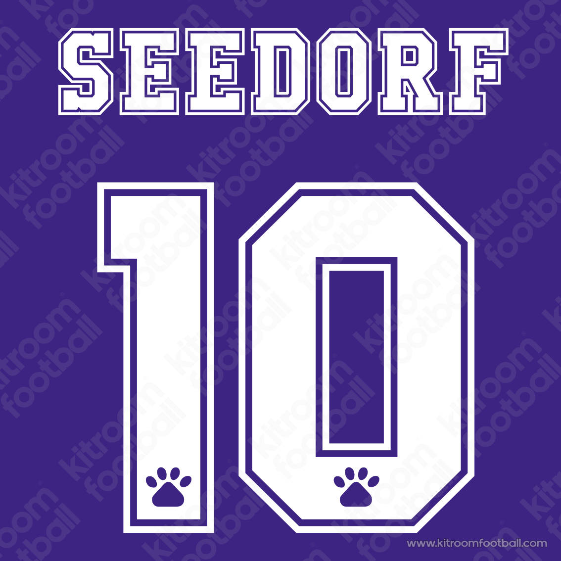 1996-97 Real Madrid Away Name Set #10 SEEDORF (Kelme) (Repro
