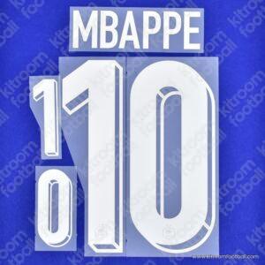 Original Player Issue 2024 UEFA Euro France Home Name Set #10 MBAPPE (Monblasson)