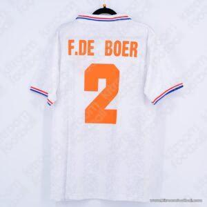 1994 FIFA World Cup Netherlands Away Shirt #2 Frank DE BOER (Lotto) (Size M)