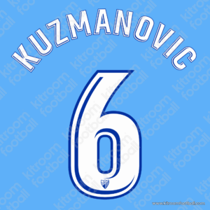 2017-18 Malaga CF Home Name Set #6 KUZMANOVIC (Repro)