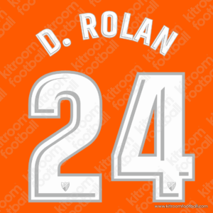 2017-18 Malaga CF Away & Third Name Set #24 Diego ROLAN (Repro)