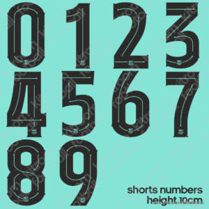 Original Player Issue 2023-24 Barcelona Third Shorts Number Cup (1 pc each) (TPT)