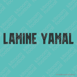Original Player Issue 2023-24 Barcelona Third Name Block LAMINE YAMAL Cup (TPT)