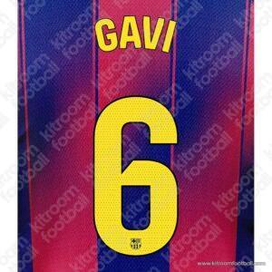 Original Player Issue 2025-26 La Liga Barcelona Home Name Set #6 GAVI (TPT)