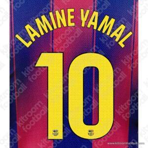 Original Player Issue 2025-26 La Liga Barcelona Home Name Set #10 LAMINE YAMAL (TPT)