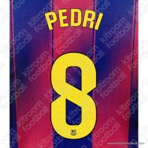 Original Player Issue 2025-26 La Liga Barcelona Home Name Set #8 PEDRI (TPT)