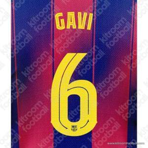 Original Player Issue 2025-26 Barcelona Home Name Set #6 GAVI Cup (TPT)