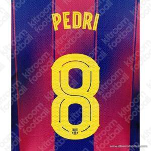 Original Player Issue 2025-26 Barcelona Home Name Set #8 PEDRI Cup (TPT)
