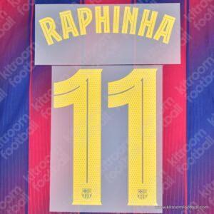 Original Player Issue 2025-26 Barcelona Home Name Set #11 RAPHINHA Cup (TPT)