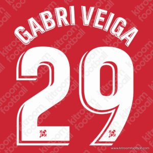 2021-22 La Liga Celta Vigo Third Name Set #29 GABRI VEIGA (Repro)