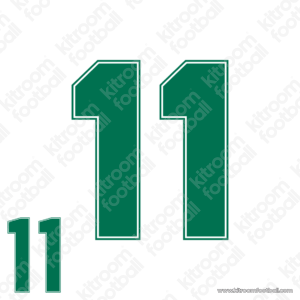 1997 Conmebol Copa America México Away Number #11 Blanco (Repro)