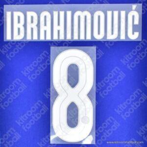 2007-08 Serie A Inter Milan Home Name Set #8 IBRAHIMOVIC (Repro)