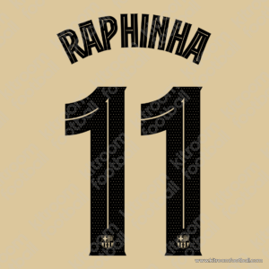 Original Player Issue 2025-26 Barcelona Away Name Set #11 RAPHINHA Cup (TPT)