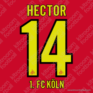 2018-19 FC Köln Fourth Name Set #14 HECTOR (Repro) - Image 1