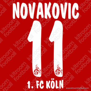 2007-08 FC Köln Away Name Set #11 NOVAKOVIC (Repro)