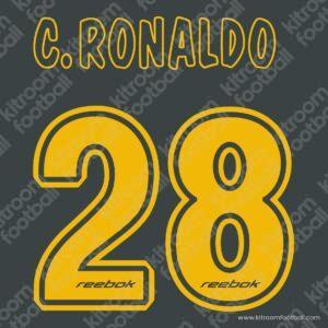2002-03 Primeira Liga Sporting Lisboa Away Name Set #28 Cristiano RONALDO (Repro) - Image 1