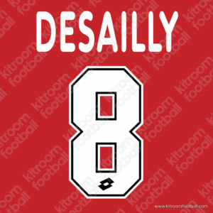 1995-98 AC Milan Away Name Set #8 DESAILLY (Repro)
