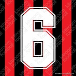 1987-93 AC Milan Home Number #6 BARESI (Repro)