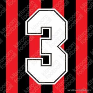1993-95 AC Milan Home Number #3 MALDINI (Repro)