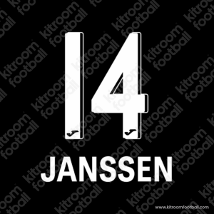 2022-25 Lokeren Away Name Set #14 JANSSEN (Repro)