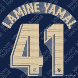 Official 2022-23 Barcelona Home Name Set #41 LAMINE YAMAL (Avery)