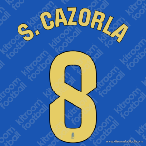 Official 2025-26 La Liga Real Oviedo Home Name Set #8 Santi CAZORLA (TPT)