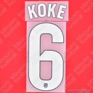 Original Player Issue 2023-25 La Liga Atletico Madrid Home,Away,3rd Kit Name Set #6 KOKE (Sipesa)
