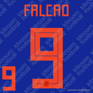 2018 FIFA World Cup Colombia Away Name Set #9 FALCAO (Repro)
