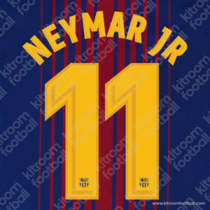 2017-18 La Liga Barcelona Home Name Set #11 NEYMAR JR (Repro)