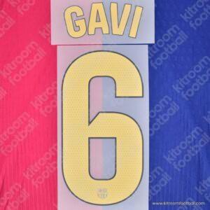 Original Player Issue 2024-25 La Liga Barcelona Home Name Set #6 GAVI