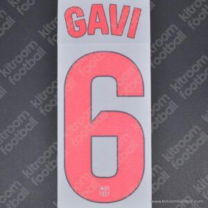Original Player Issue 2024-25 La Liga Barcelona Away Name Set #6 GAVI (TPT)
