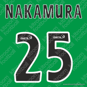 2005-09 SPL Scottish Premieship Celtic FC Home Name Set #25 NAKAMURA (Repro)