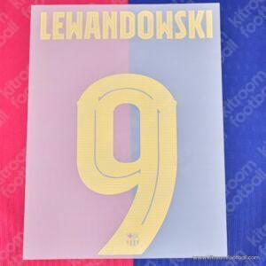 Official 2024-25 Barcelona Cup Home Name Set #9 LEWANDOWSKI (Kids Size)