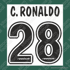 2002-03 Sporting Lisboa Home Name Set #28 Cristiano RONALDO (Repro) - Image 1