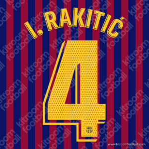 2018-20 Barcelona Home Name Set #4 Ivan RAKITIC (Repro)